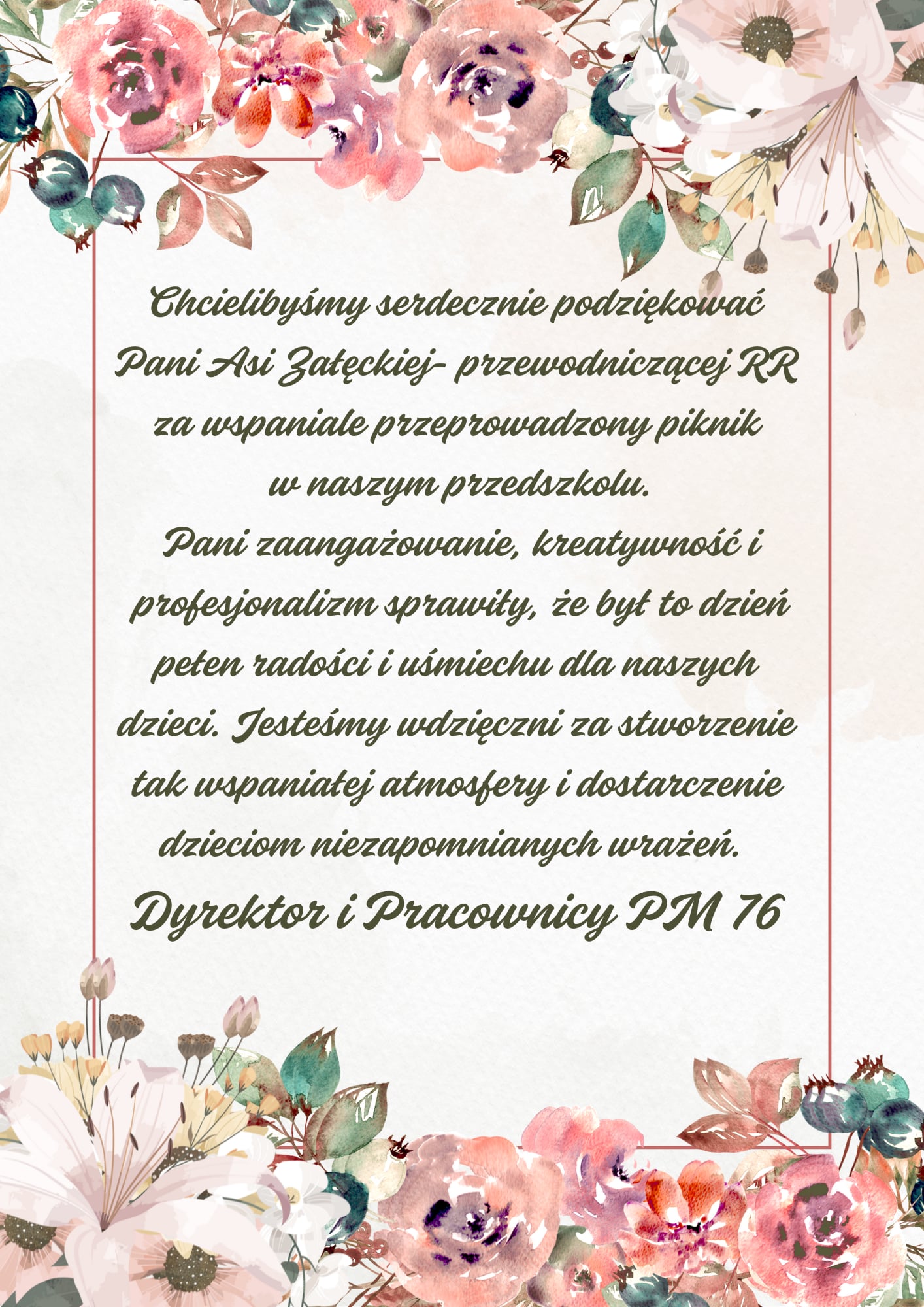 Podziękowanie