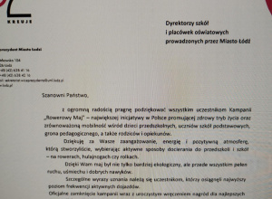 Podziękowanie Rowerowy Maj